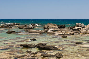 Blick von Insel Elafonisi
