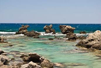 Blick von Insel Elafonisi