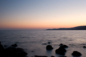 Paleochora. Nach dem Sonnenuntergang