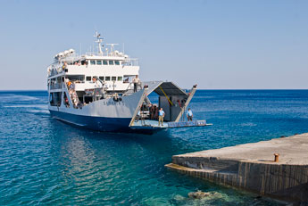 Agia Roumeli. Eine Fähre