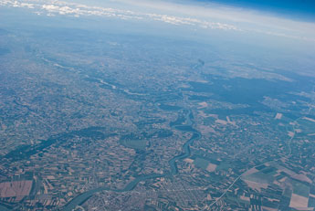 Blick von Flugzeug