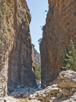 Samaria-Schlucht. Eisernen Pforte