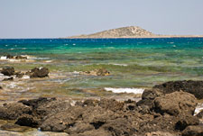 Blick von Insel Elafonisi