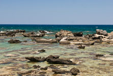 Blick von Insel Elafonisi