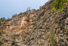 Schlucht Agia-Irini. Bergklippen
