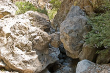 Schlucht Agia-Irini. Ein Stein