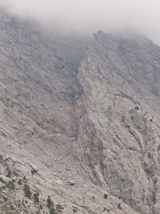 Samaria-Schlucht. Bergabhänge