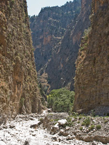 Samaria-Schlucht. Felsentor
