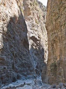 Samaria-Schlucht. Felsentor