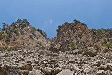Samaria-Schlucht. Blockschutt
