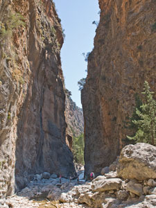 Samaria-Schlucht. Eisernen Pforte