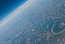 Blick von Flugzeug