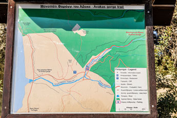 Avakas-Schlucht. Infotaffel