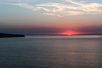 Kap Aspro. Kurz vom Sonnenaufgang