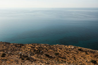 Kap Aspro. Blick zum Meer