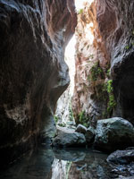 In der Avakas-Schlucht. Die engste Stelle