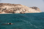 Petra tou Romiou. Blick nach Osten