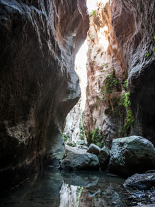 In der Avakas-Schlucht. Die engste Stelle