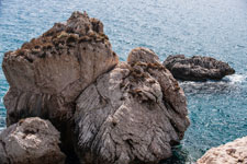 Petra tou Romiou. Felsen