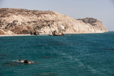 Petra tou Romiou. Blick nach Osten
