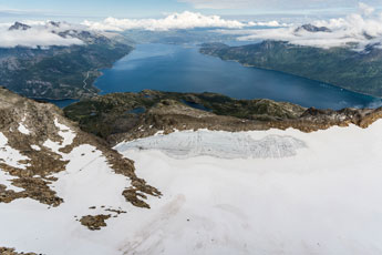 Am Berg Langletinden. Blick nach Nordosten