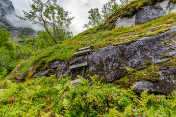 Insel Austvågøya. Zur Trollfjordhytta. Austpolldalen. Seilleiter