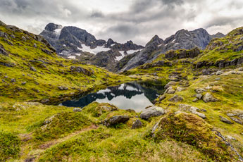 Insel Austvågøya. An der Trollfjordhytta