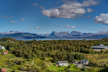 Blick von der Brücke über Saltstraumen