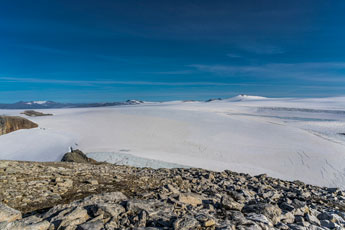 Zum Helgelandsbukken. Auf dem Plateau. Blick zum Svartisen