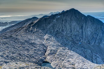 Sju søstre. Am Grytfoten. Blick nach Südwesten
