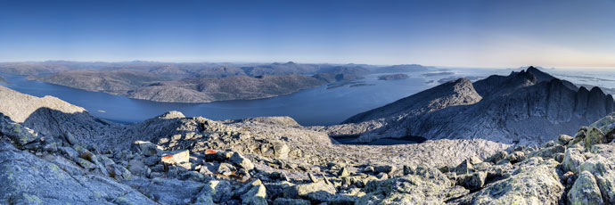 Sju søstre. Am Berg Skjerdingen. Blick nach Südosten
