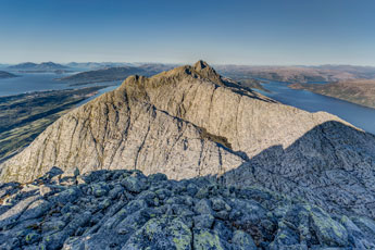 Sju søstre. Am Berg Skjerdingen. Blick nach Nordosten