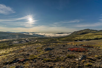Tverrfjellet. Aussichtspunkt Snøhetta. Blick nach Südosten