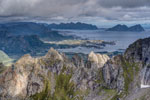Insel Austvågøya. Höhe 713 m. Blick nach Osten