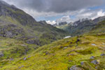 Insel Austvågøya. Zur Trollfjordhytta.
																  Blick zum Austpolldalen