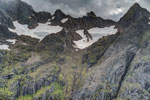 Insel Austvågøya. An der Trollfjordhytta. Kargletscher