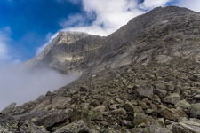 Zum Berg Stetind. Blick zum Plateau