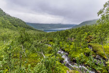 Zum Berg Langletinden. Bjørndalselva