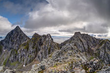 Insel Austvågøya. Höhe 713 m. Blick nach Südosten