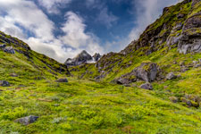 Insel Austvågøya. Zur Trollfjordhytta