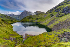Insel Austvågøya. Zur Trollfjordhytta.
																  See Höhe 273 m