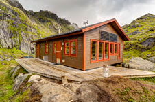 Insel Austvågøya. An der Trollfjordhytta