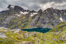 Insel Austvågøya. An der Trollfjordhytta. Trolltindan