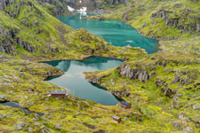 Insel Austvågøya. An der Trollfjordhytta