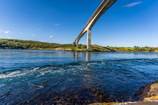 Saltstraumen. Blick vom Baksundholmen