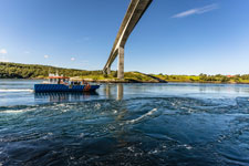 Saltstraumen. Blick vom Baksundholmen