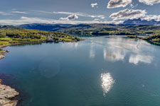 Blick von der Brücke über Saltstraumen