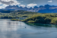 Saltstraumen. Blick zu Børvasstindan