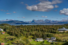 Blick von der Brücke über Saltstraumen