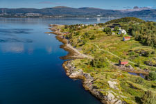 Blick von der Brücke über Saltstraumen